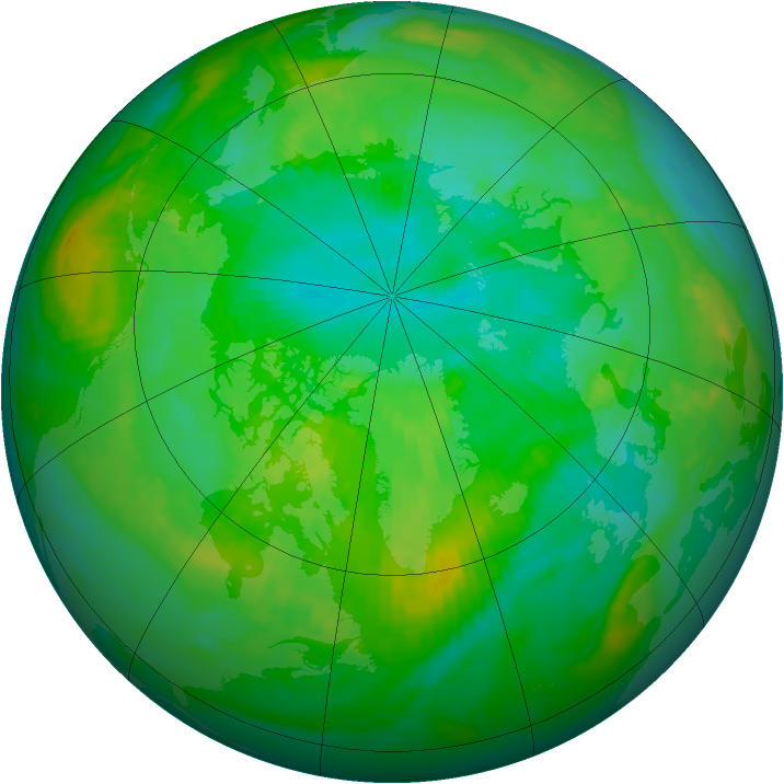 Arctic ozone map for 29 July 1983